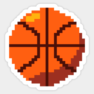 Pixel Basketball Sticker